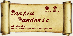Martin Mandarić vizit kartica